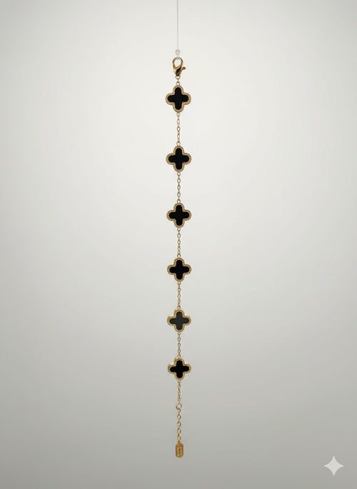 Black Clover Chain Bracelet Multi Clover