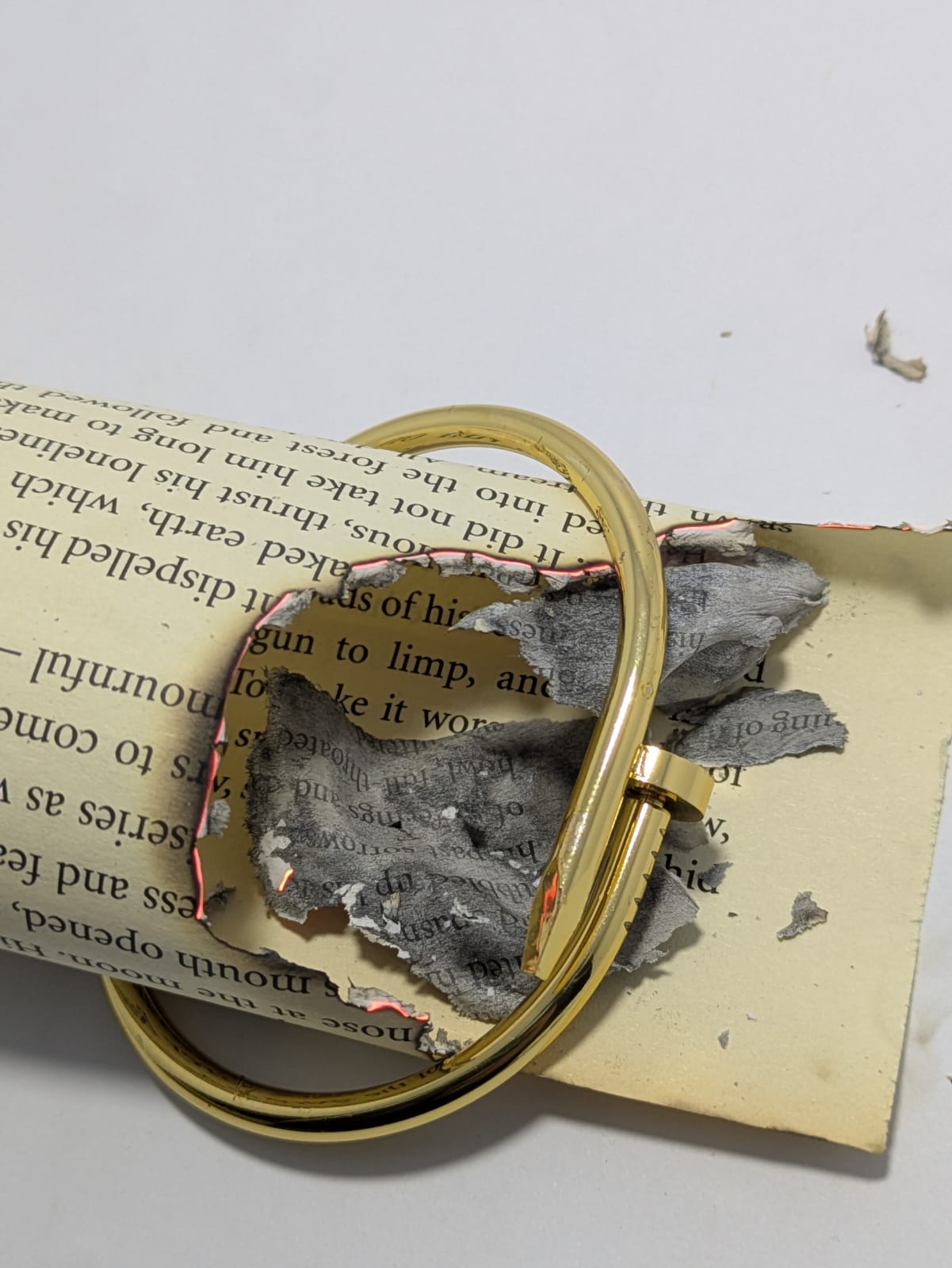 gold Cartier nail  bracelet