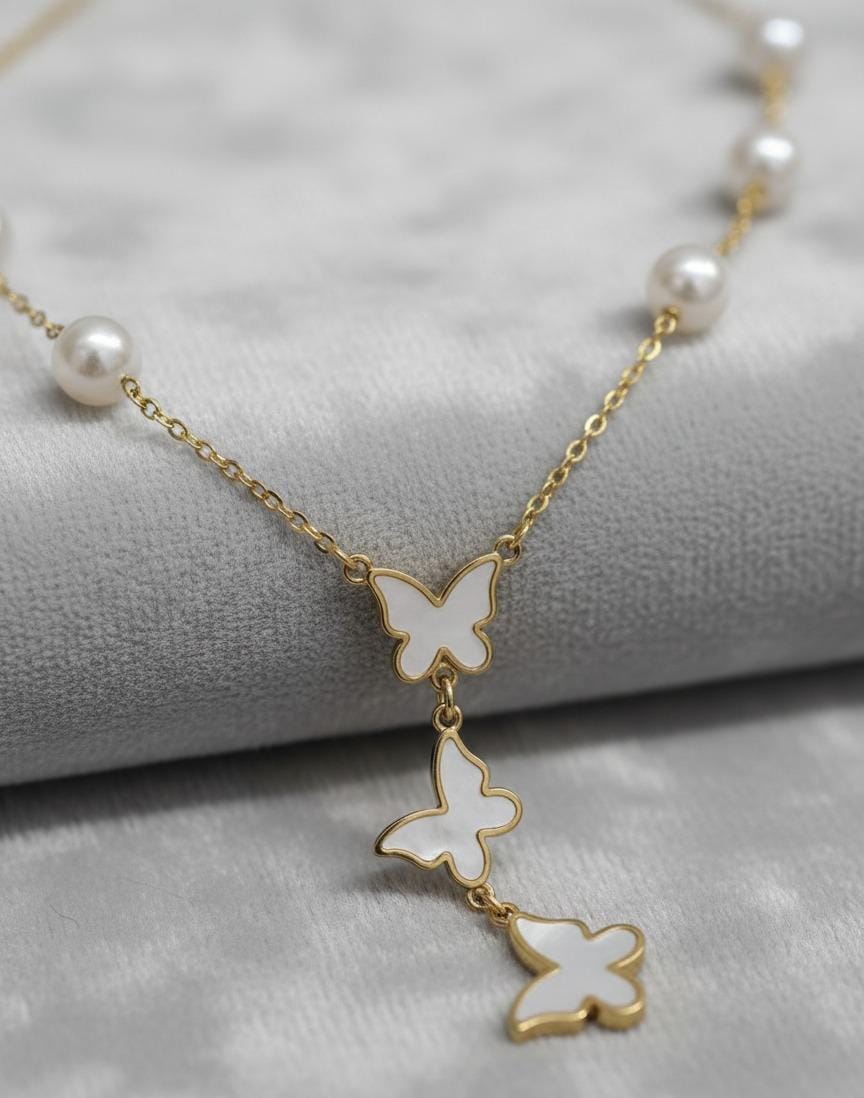 Butterfly Gold Plated Necklace for Women